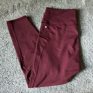 Fabletics 7/8 length compression leggings size XXL/1X Red